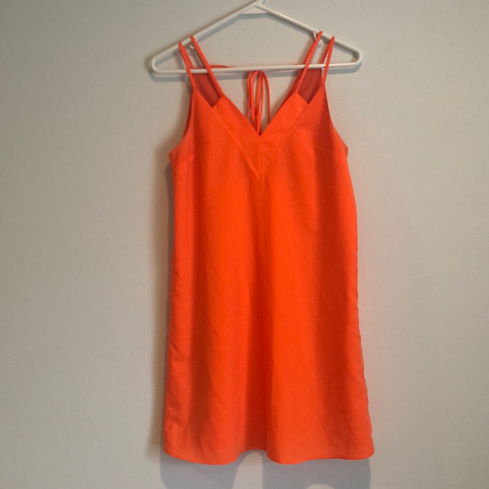 Orange mini dress